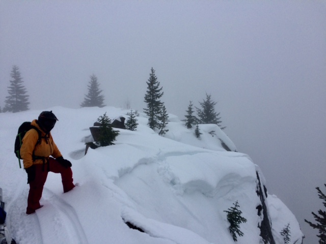 Natural Avalanche High point at 6500ft below the road past Brundage, Clough Point