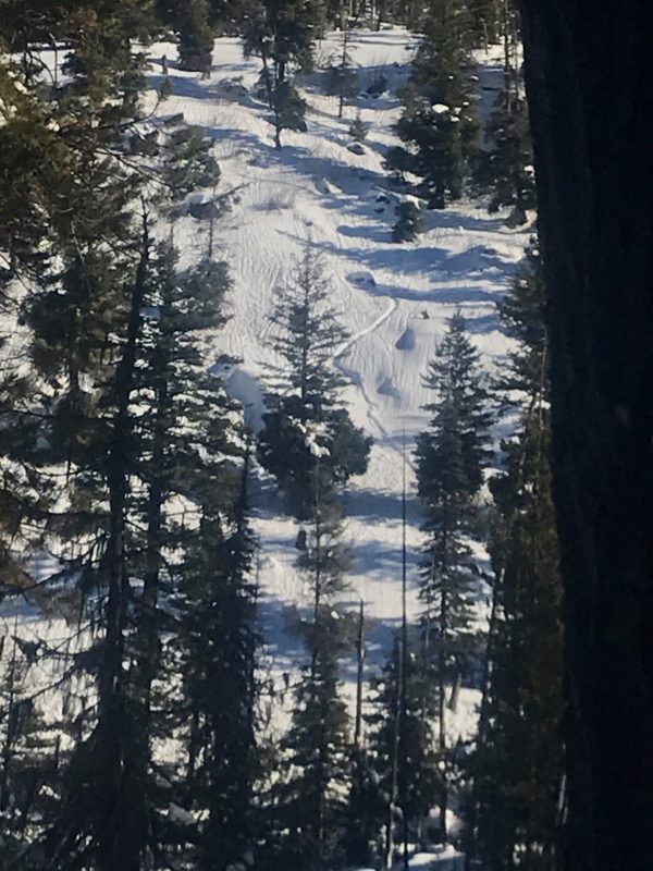 Pin rolls/pin wheels on a west aspect in steeper terrain.