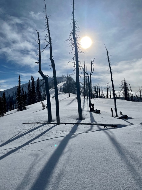 Watching the Cornices grow and the wind loading under the Sun