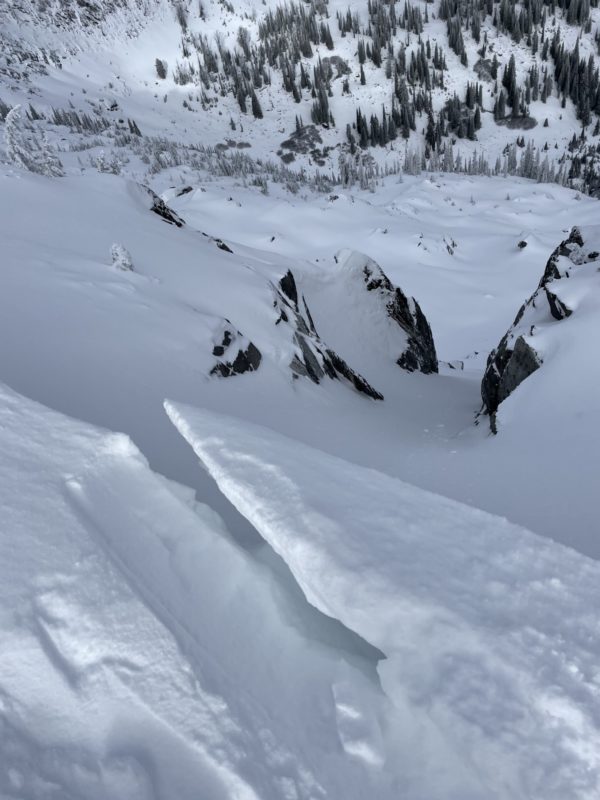 Sensitive newly formed wind slabs