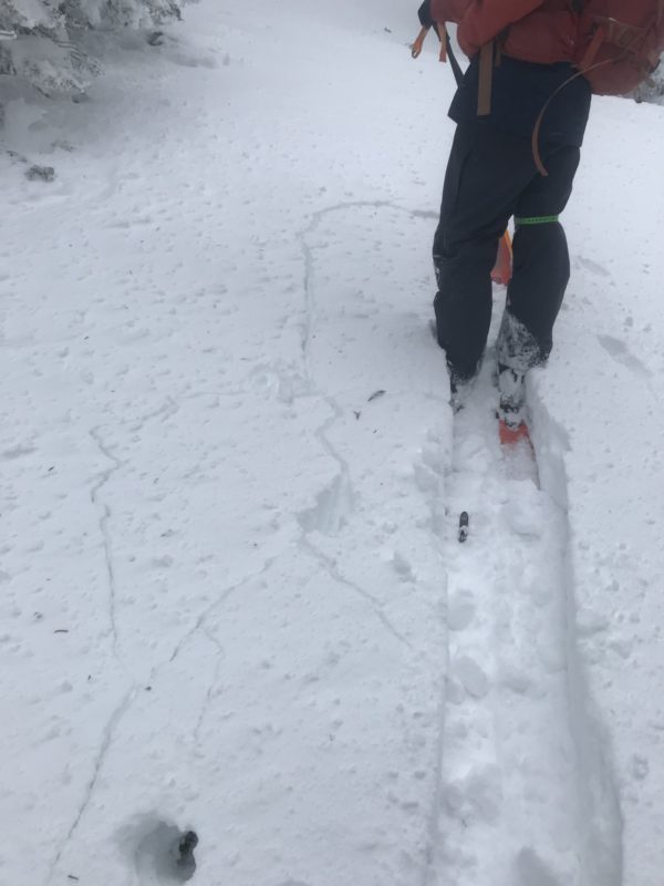 Cracking around skin track