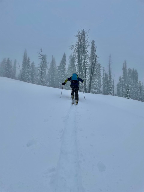 East aspect of Granite on Friday...Thick snow for medium to hard trailbreaking