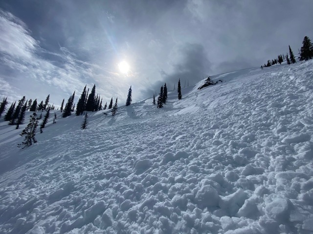 Skiers Right of the Gunsight