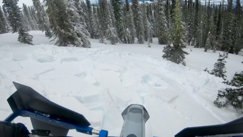 Banked downhill and was able to stay on top and outrun