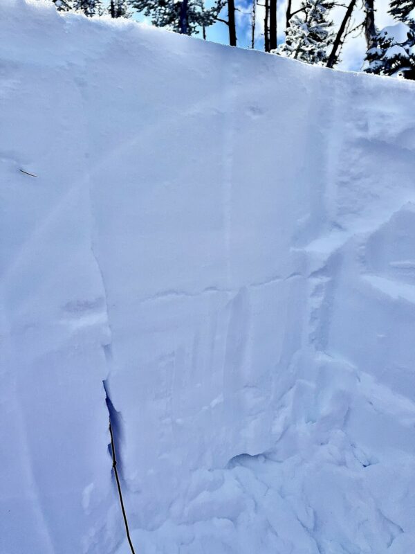 Visible layer where the early January facets lay