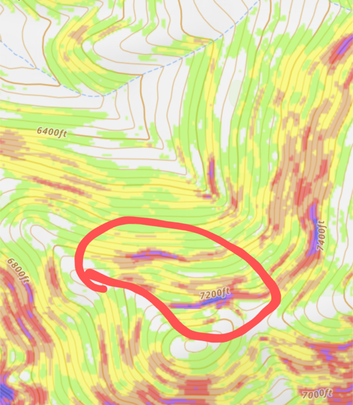 Map screenshot of area where slides occured