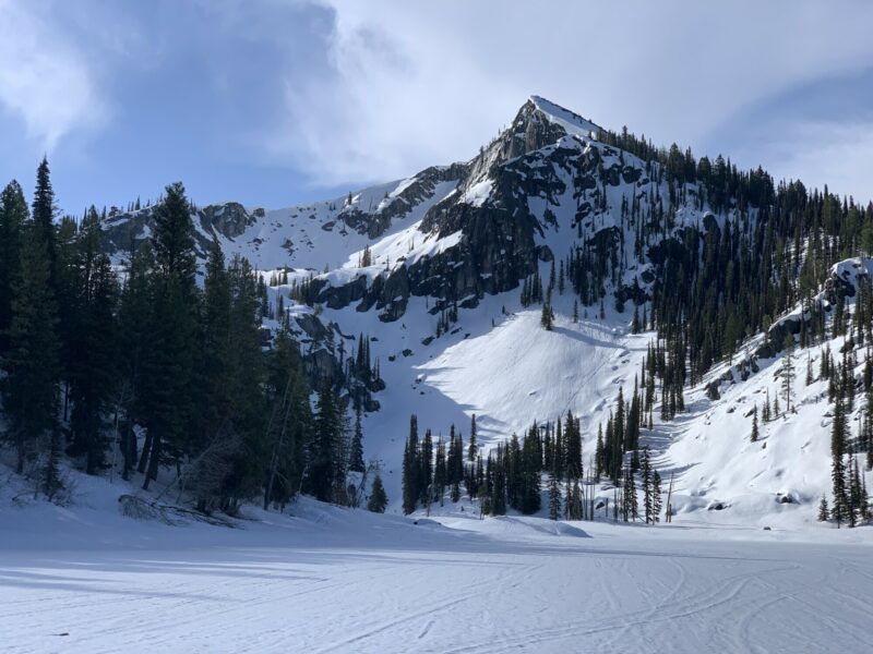 The route across the lake and up the lower bowl, exiting upper left, still goes as of now.