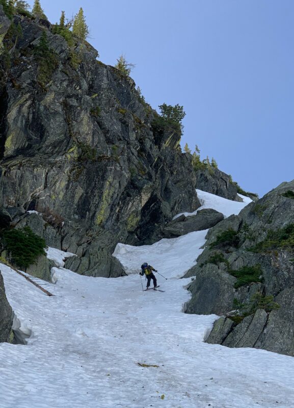 Lower down in one of the gulleys above Twin Lakes.